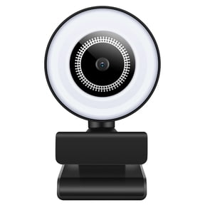 1080P Webcam with LED Fill Light, Autofocus USB Computer Camera for Live Streaming, Built-in Microphone for Zoom Teams Skype, Privacy Cover