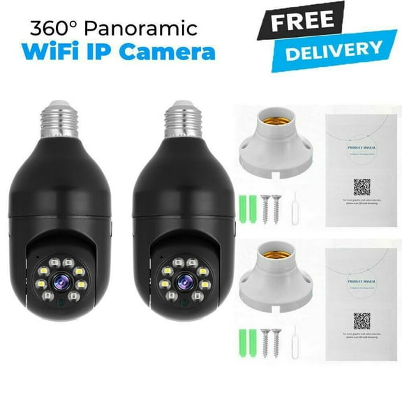 1080P WiFi Camera Light Bulb Security Home Camera Wireless Waterproof IP66 CCTV