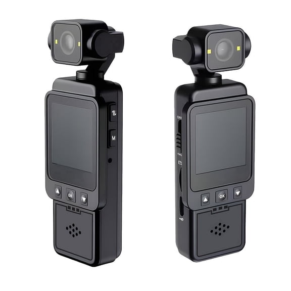 sycees 1080P WiFi portable vlog camera, 360 rotatable lens body camera with night vision fill light, loop recording for sports and daily recording