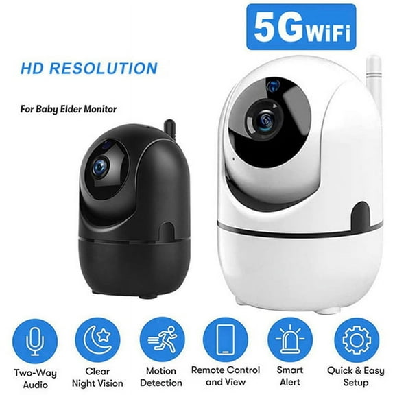 1080P Wireless Camera 355 Camera Mini Pet Video Surveillance Camera with Wifi Baby Monitor Smart Home White US PLUG