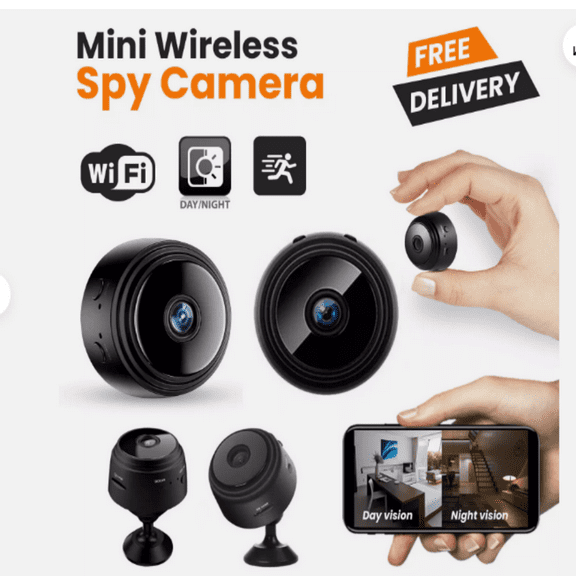 1080P Wireless Security Camera - 150 Wide Angle Night Vision, WiFi Indoor/Outdoor, Rechargeable HD Mini Camera (2-Pack)