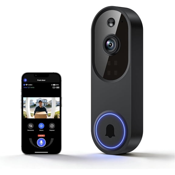 1080P Wireless Video Camera, Outdoor Surveillance Cameras, FHD Live View, Cloud Storage, AI Human Detection, Instant Alert, Night Vision, Two Way Audio, 2.4G WiFi Only