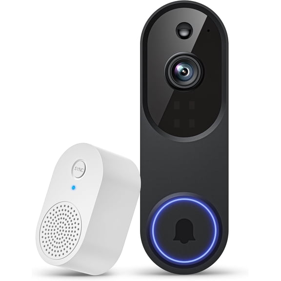 1080P Wireless Video Doorbell Camera AI Human Detection for Home Security 2-Way Talk Night Vision Battery Powered 2.4GHz WiFi Only Cloud Storage (Sold Separately)