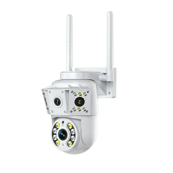 1080P Wireless WIfi Camera Outdoor Multi Lens Surveillance Camera, Two Way Intercom Night Vision Baby Monitor,1 x Video Surveillance Camera 1 x English instruction manual,White
