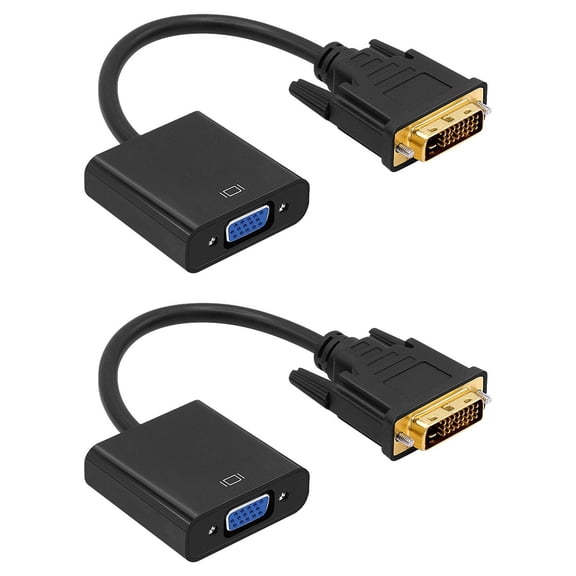 1080p DVID to VGA Adapter DVID24+1Pin Male to VGA Female Active Converter for PC Laptop TVs Monitors 1080p Support