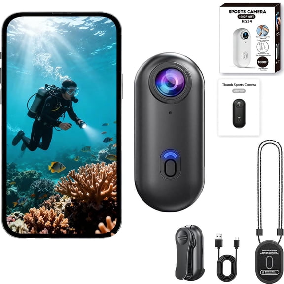 1080p HD Thumb Motion Camera WIF Riding Motorcycle Dash Cam Helmet Diving Pocket Camcorder