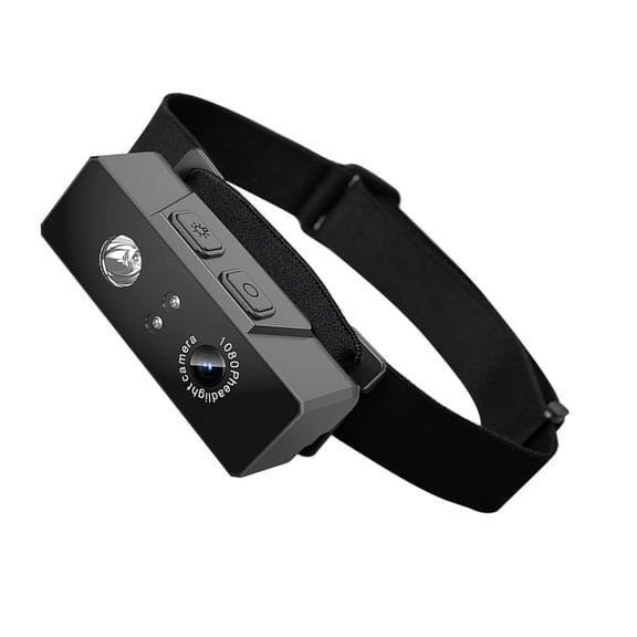1080p Headlamp Camera with CMOS Sensors and Intelligent Lighting Action Camera Recorders for Outdoor Activity Device