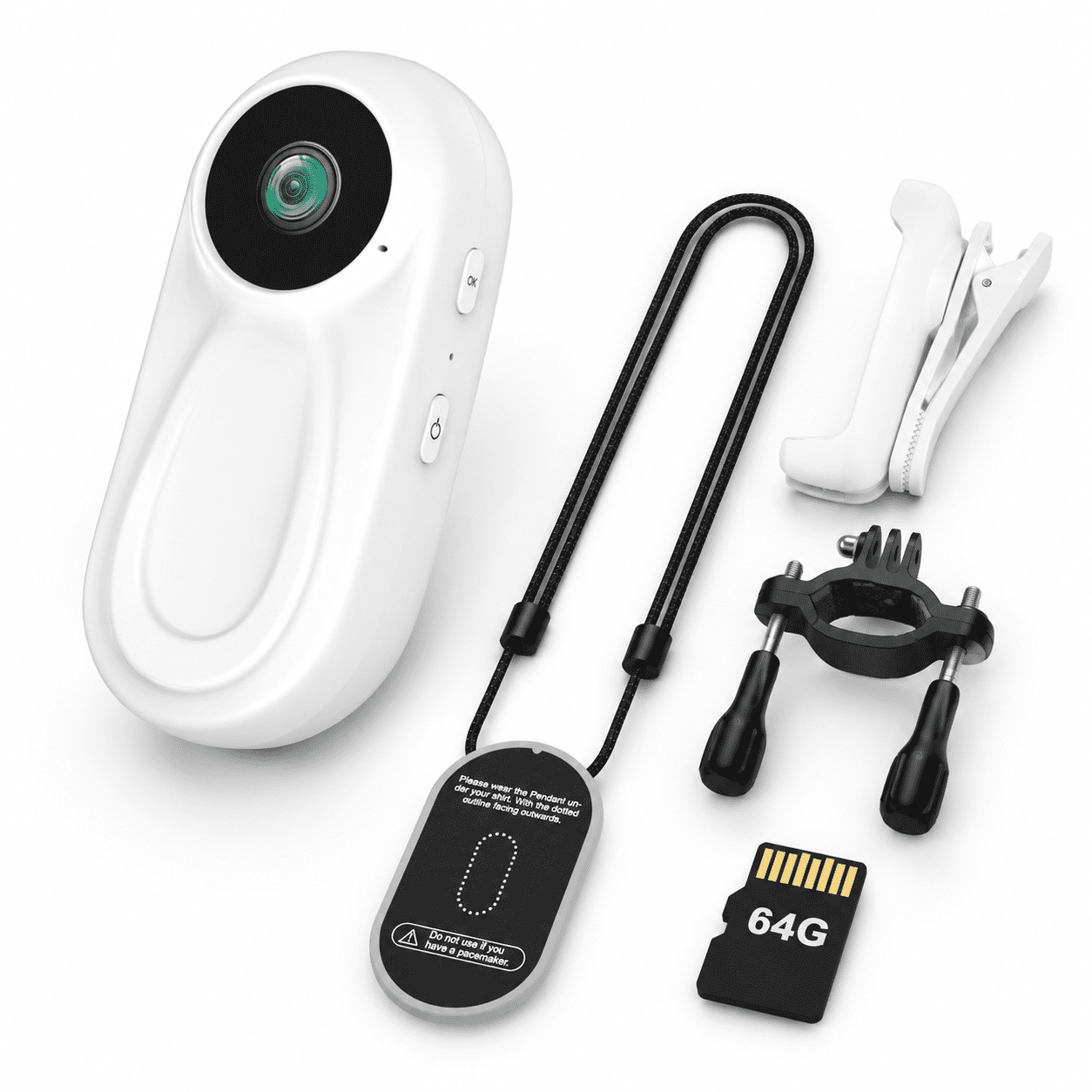1080p Mini Body Camera, Portable Thumb-Size POV Cam with 64GB Storage ...