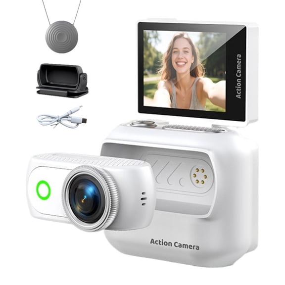 1080p Mini Thumb Action Camera, Mini Body POV Camera with WiFi & App Control, Magnetic Wearable Hands-Free Video Recorder, Mount Anywhere for Travel,vlogging,Cycling, Skiing,Recording
