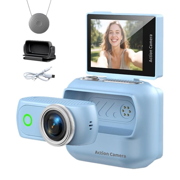 1080p Mini Thumb Action Camera, Mini Body Pov Camera With Wifi & App Control, Magnetic Wearable Hands-free Video Recorder, Mount Anywhere for Travel,vlogging,cycling, Skiing,recording