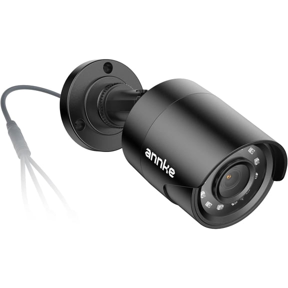 1080p Security Camera 4-in-1 CCTV Bullet Wired Cam, AHD/TVI/CVI/CVBS, Analog Surveillance Video Add-On Black Camera for Outdoor Use, 100ft Clear Night Vision (Power Adapter Not Included) - E200