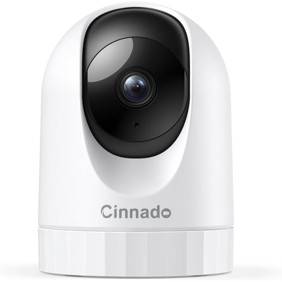1080p Wi-Fi Smart Home Security Camera with Color Night Vision, Built-in Spotlight, Motion Detection, 2-Way Audio, Compatible with Alexa & Google, White, Free Expert Setup