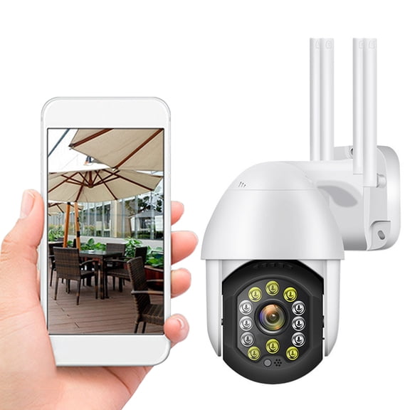 1080p WiFi PTZ Security Camera, 360 Degree Outdoor Indoor Surveillance, Motion Detection Alarm with Night Vision