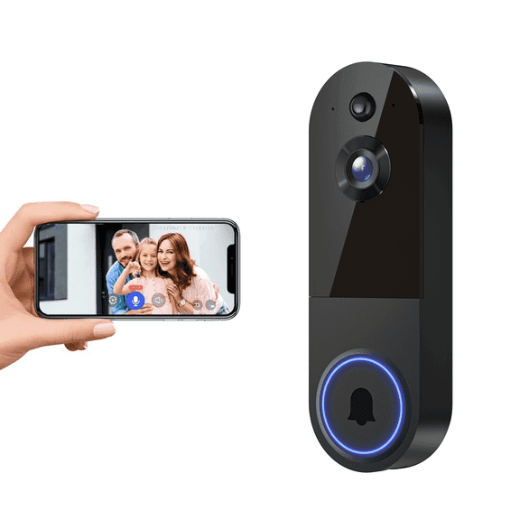 1440p Wireless Wi-Fi Video Doorbell Camera with Night Vision, Two-Way Audio, AI Motion Detection and Cloud Storage, 2.4G WiFi (No Doorbell Receiver Included)