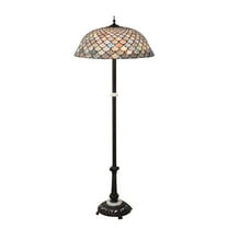 108588 Meyda 62" High Tiffany Fishscale Floor Lamp