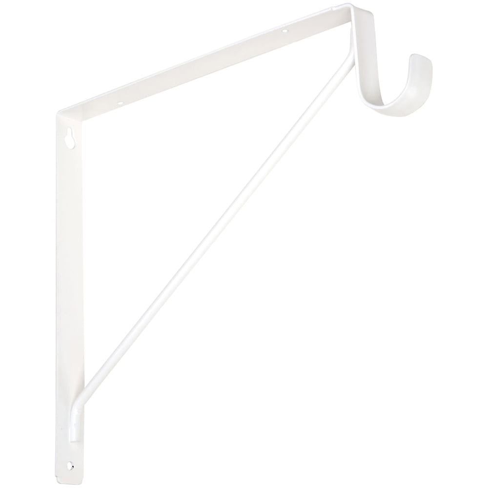 National Hardware 12.45" White Shelf/Rod Bracket with 125 lb Capacity