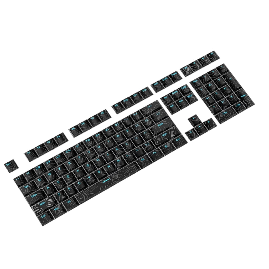 108Keys Original Height Keycaps Line Keycap Set Front Print Backlits Caps for Mechanical Keyboards