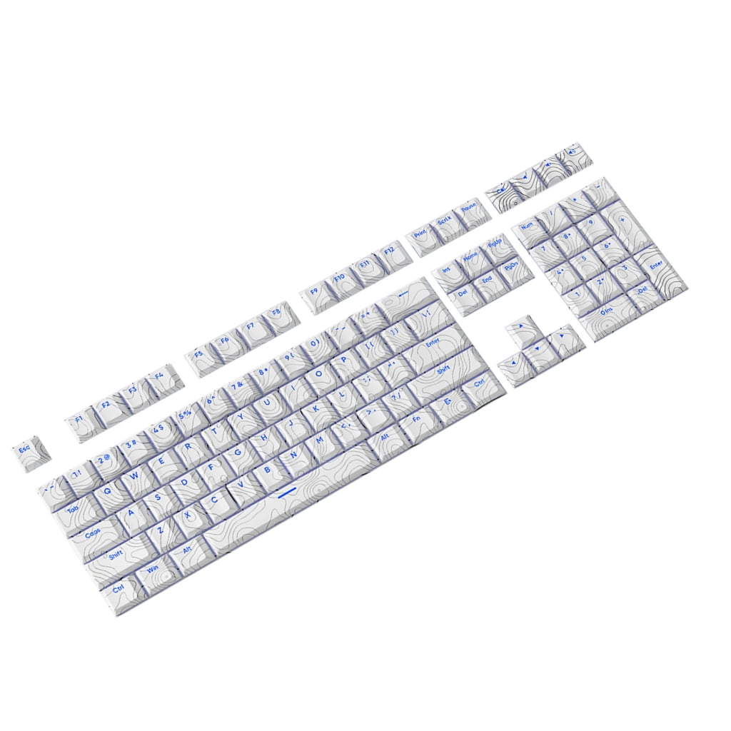 108Keys Original Height Keycaps Line Keycap Set Front Print Backlits Caps for Mechanical Keyboards