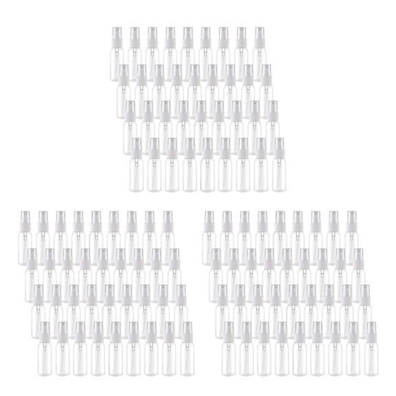 108Pcs 30Ml/1Oz Mini Fine Mist Bottles Refillable Bottles Small Empty Clear Plastic Travel Size Bottles,108 x 30ml Spray Bottle,Transparent & white