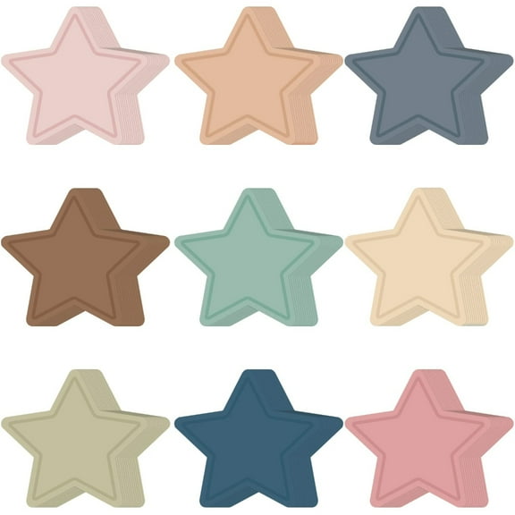 108Pcs Star Paper Cutouts 3.5Inch for Craft Classroom Bulletin Board Decoration