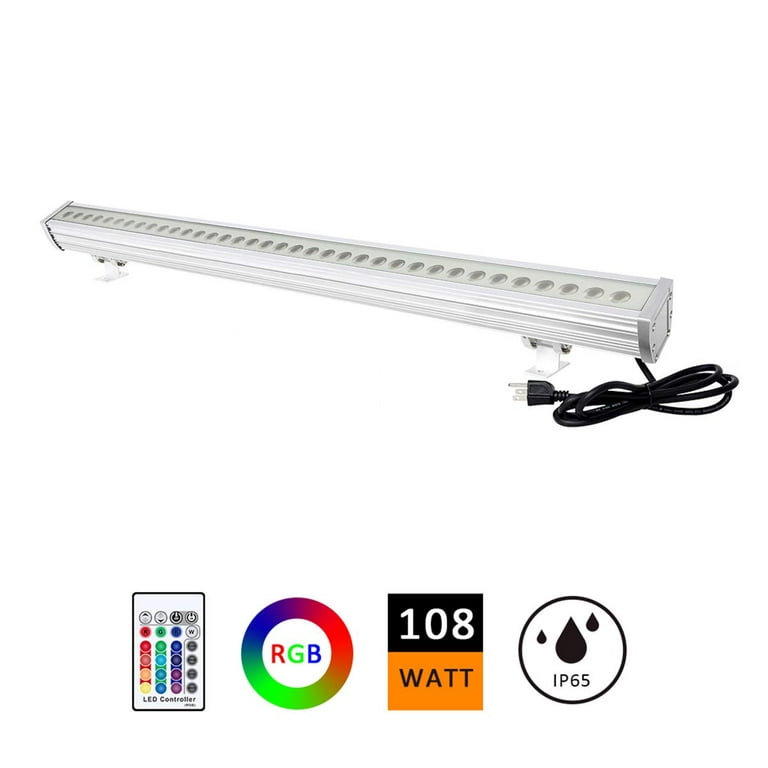 RF Remote RGB Color Changing LED Linear Wall Washer Lights