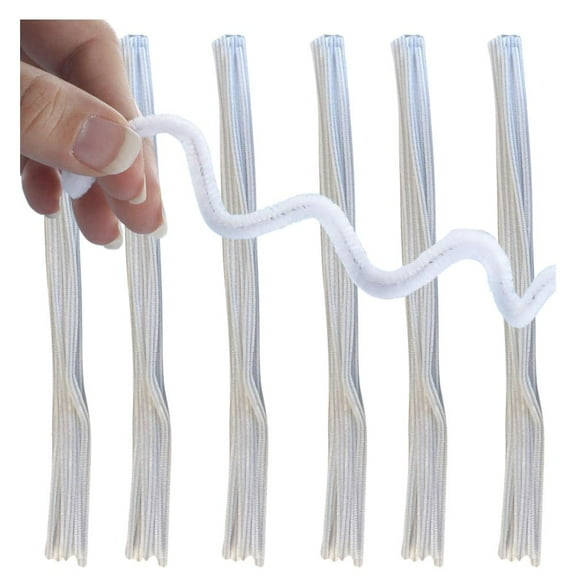108pc Extra Long White Pipe Cleaners - for DIY and Crafting - Factory Direct Craft