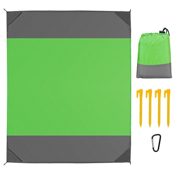 108x96.46in Foldable Sand Proof Picnic Blanket  Water Resistant Camping Travel Beach Mat for 4-6 People