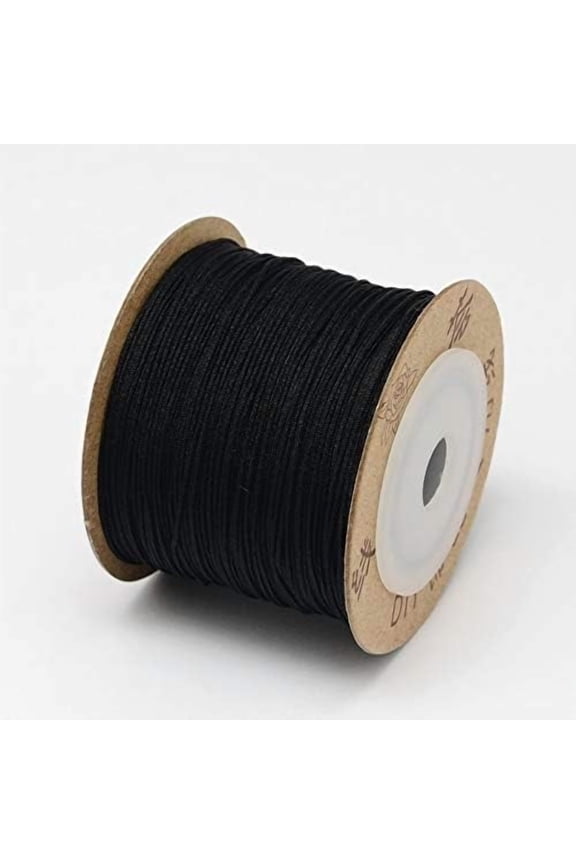 109.36 Yards Nylon Threads Black Nylon String Chinese Knotting Cord Tarred Twine Outdoor String for DIY Bracelet Jewelry Making Necklaces Blinds Chinese Knotting Black DIY