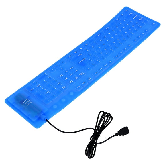 Raindrops Blue Computer Keyboard for Home Use Waterproof and Dustproof 109 Keys