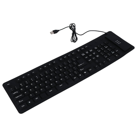 109 Key Silicone Folding Keyboard USB Roll up Work
