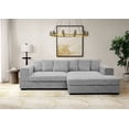 thumbnail image 1 of 109" L-shaped Comfy Sofa with 54 in. Reversible Chaise, High-resilient Foam Filled Sectional Couch, Detachable Cushion Cover Sofa for Living Room, 1 of 8