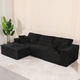 thumbnail image 1 of 109" Modular Sectional Sofa with Deep Seat, Modern Modular L-Shape Sofa Couch with Chaise, Black, 1 of 8