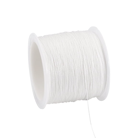 109 Yards Bracelet String 0.24mm Fishing Line for Crafts Strong Beading Thread Micro Fused Thin Cord White
