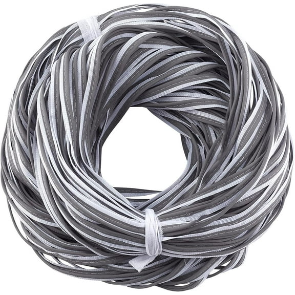 109 Yards Reflective Piping Fabric Strip 9mm Reflective Edging Braid Trim Reflective Webbing Tape for Clothes Hats and Handbags