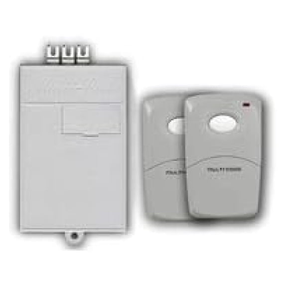 1090 Receiver & 3089 Garage Door Opener Controls - 300MHz Multi-Code Conversion Kit with Visor Clips & Batteries