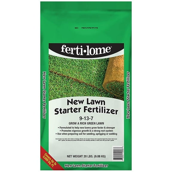 (10906) New Lawn Starter Fertilizer 9-13-7 (20 lbs.)