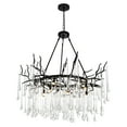 thumbnail image 1 of CWL Lighting Anita 45-145" 12-Light Glass Chandelier in Black, 1 of 1