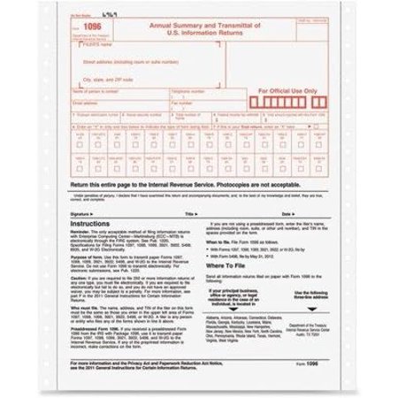 1096 IRS Approved Tax Forms