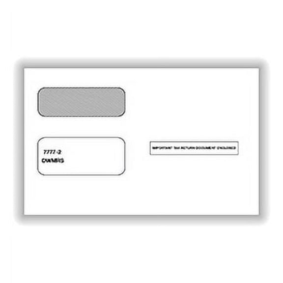 1099 Double Window Self Seal Envelope for 2-UP Forms, 100/Pk