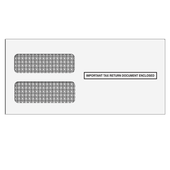 1099 Double Window Self Seal Envelope for 3-UP Forms, 100/Pk