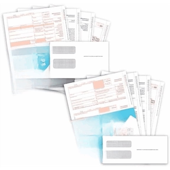 1099 Forms 2025 NEC and MISC Bundle, Includes 25 Pack of Each (50 Total Sets) of 1099 NEC and 1099 MISC Forms 2025 with envelopes, 50 Total Self Seal Envelopes$$Office