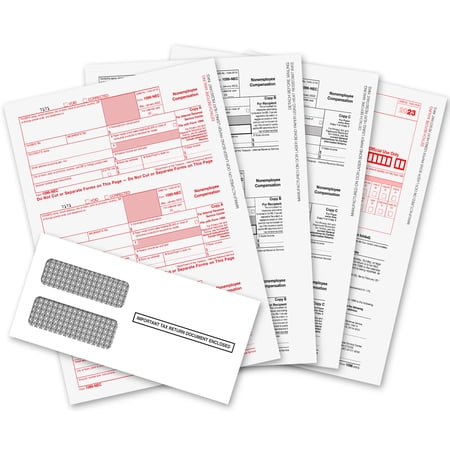 1099 NEC Forms 2023, 1099 NEC Laser Forms IRS Approved Designed for QuickBooks and Accounting Software 2023, 4 Part Tax Forms Kit, 50 Envelopes Self Seal, 50 Vendor Kit - Total 68 (204) Form