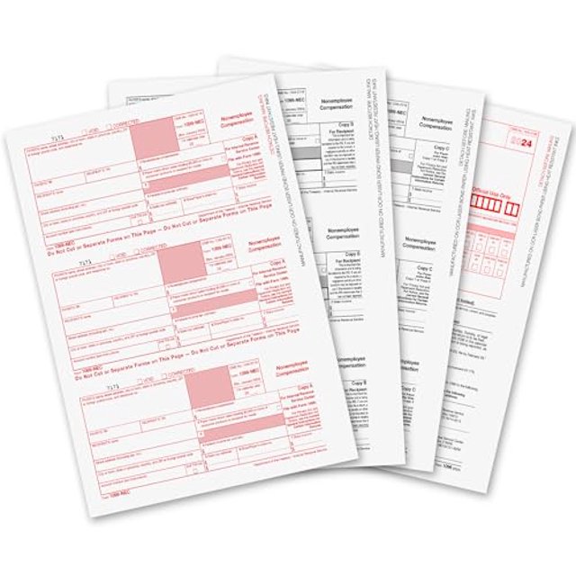 1099 NEC Forms 2024, 1099 NEC Laser Forms IRS Approved Designed for