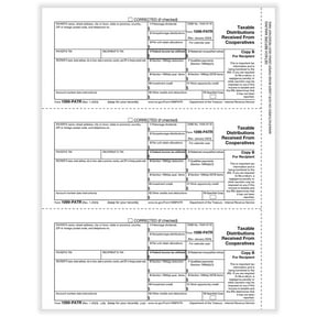 1099-PATR, 3-Up Recipient Copy B (Patronage), IRS Approved, 150/Pk