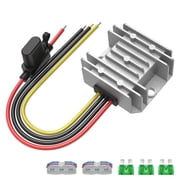 10A 120W Step Down Converter, DC 17-65V to DC 12V Voltage Reducer,Voltage Regulator Transformer with Fuses Holder, Wire Terminals,14AWG Wire