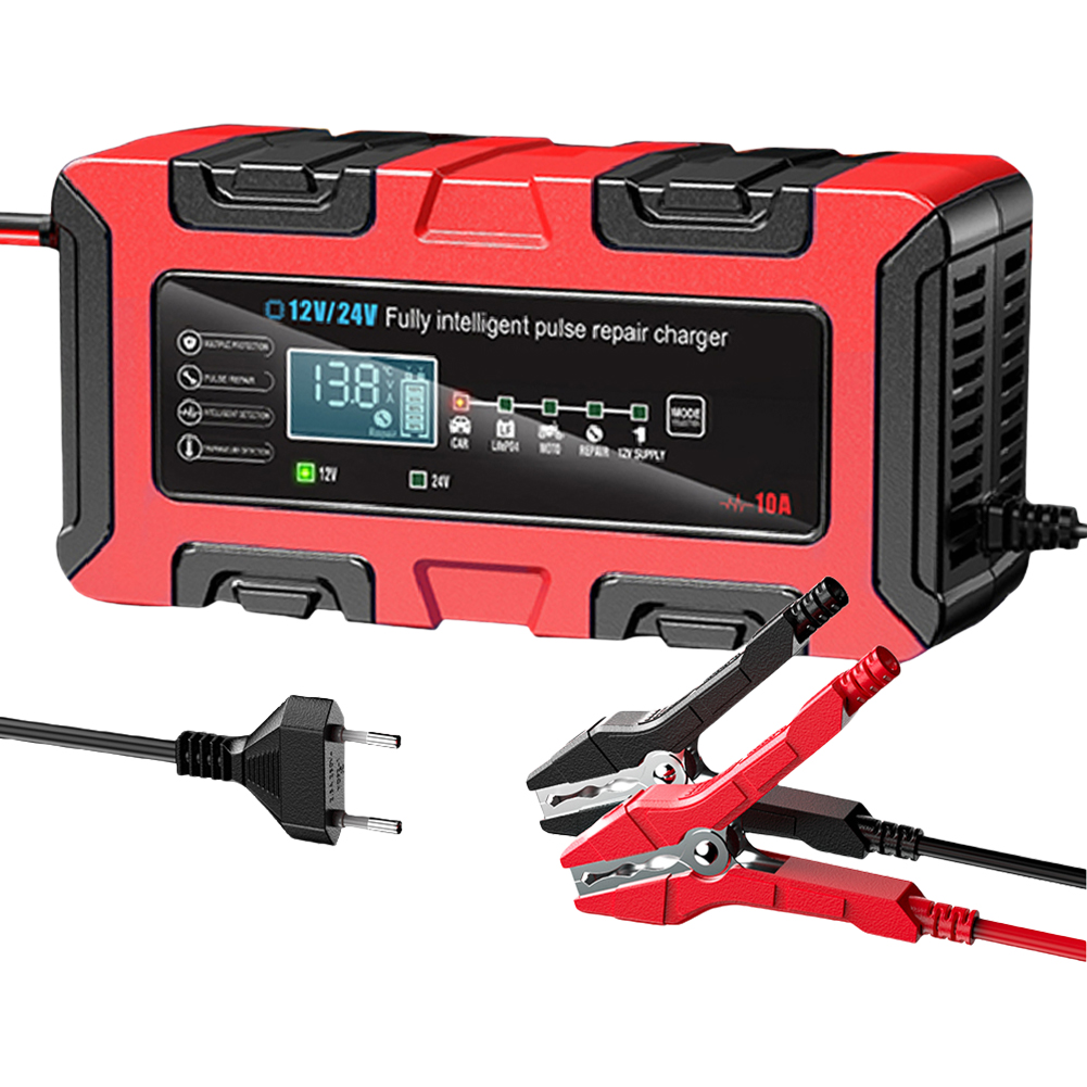 10A 12V/24V Smart Car Battery Charger Battery Maintainer Trickle Charger (EU)