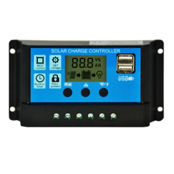 10A/20A/30A 12V 24V Auto Solar Charge Controller With LCD Solar Cell Panel Regulator PV Home Solar