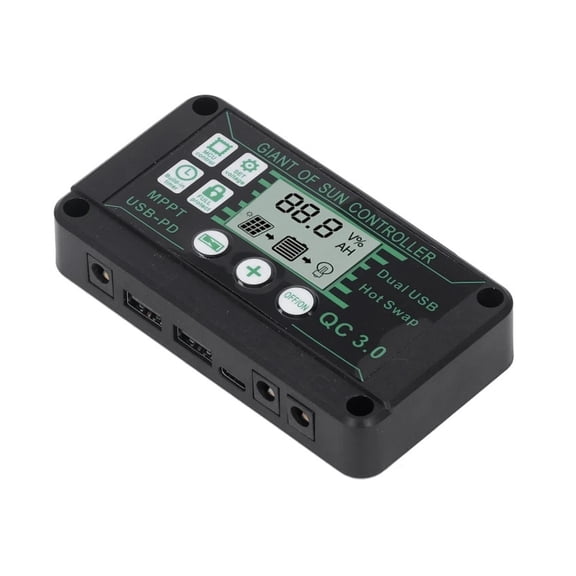 10A/30A/40A/60A/70A/80A/100A Solar Charge MPPT 12V/24V Charge Controller With Dual USB With Auto Display Solar Panel Regulator ,Stable & Reliable - A_20A