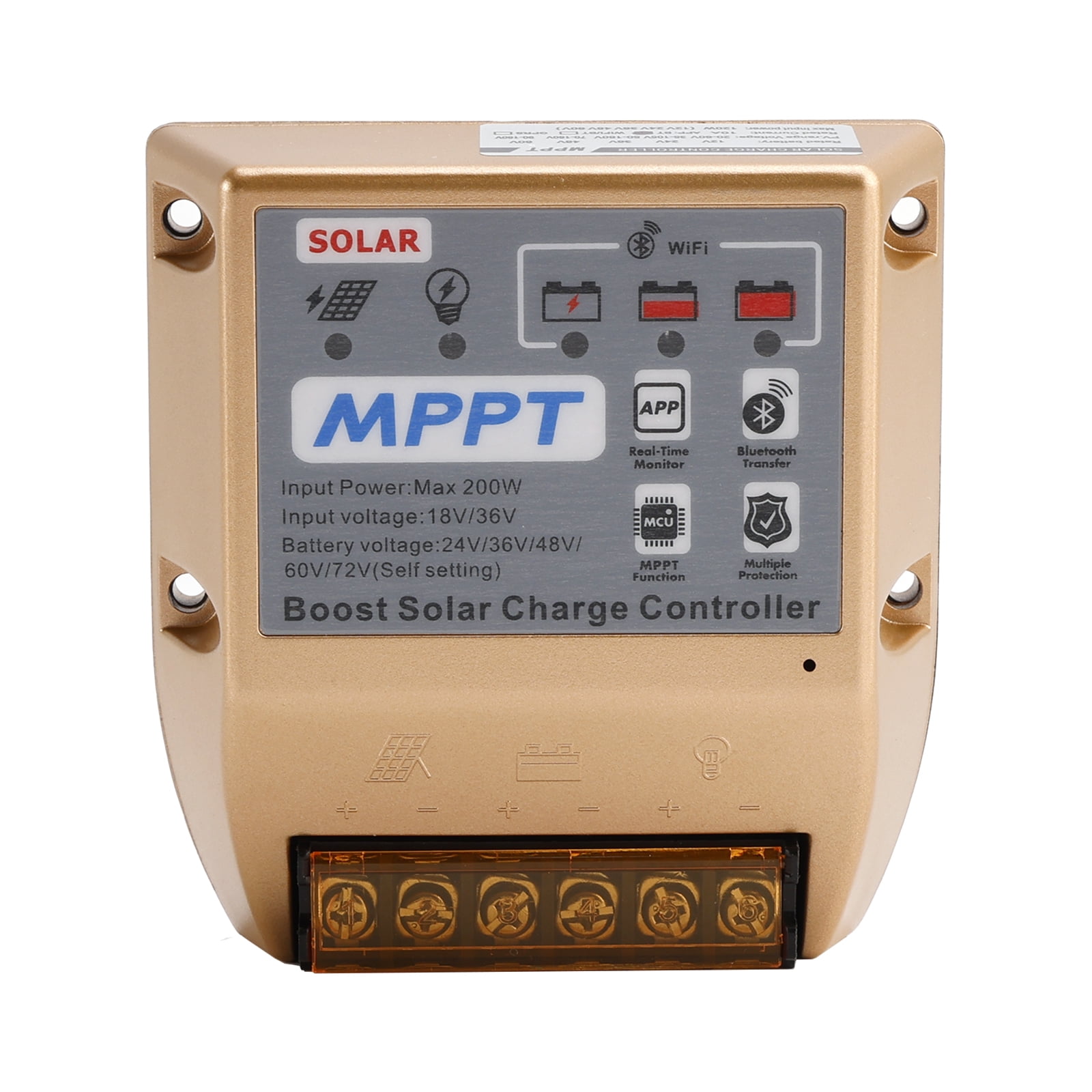Boost-MPPT-Solarladeregler 10A 24–72V – Mit Überladeschutz, Für E-Autos, Karren & Roller (kompatibel Mit Lithium-Akkus)