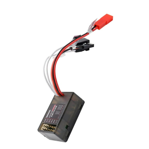 10A Brushed ESC for RC Vehicles 2-3S Battery Support, 6V 1.5 BEC Output, 130-180-270 Brush Motor Compatible